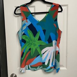 Ann Taylor Factory Print sleeveless blouse / shell